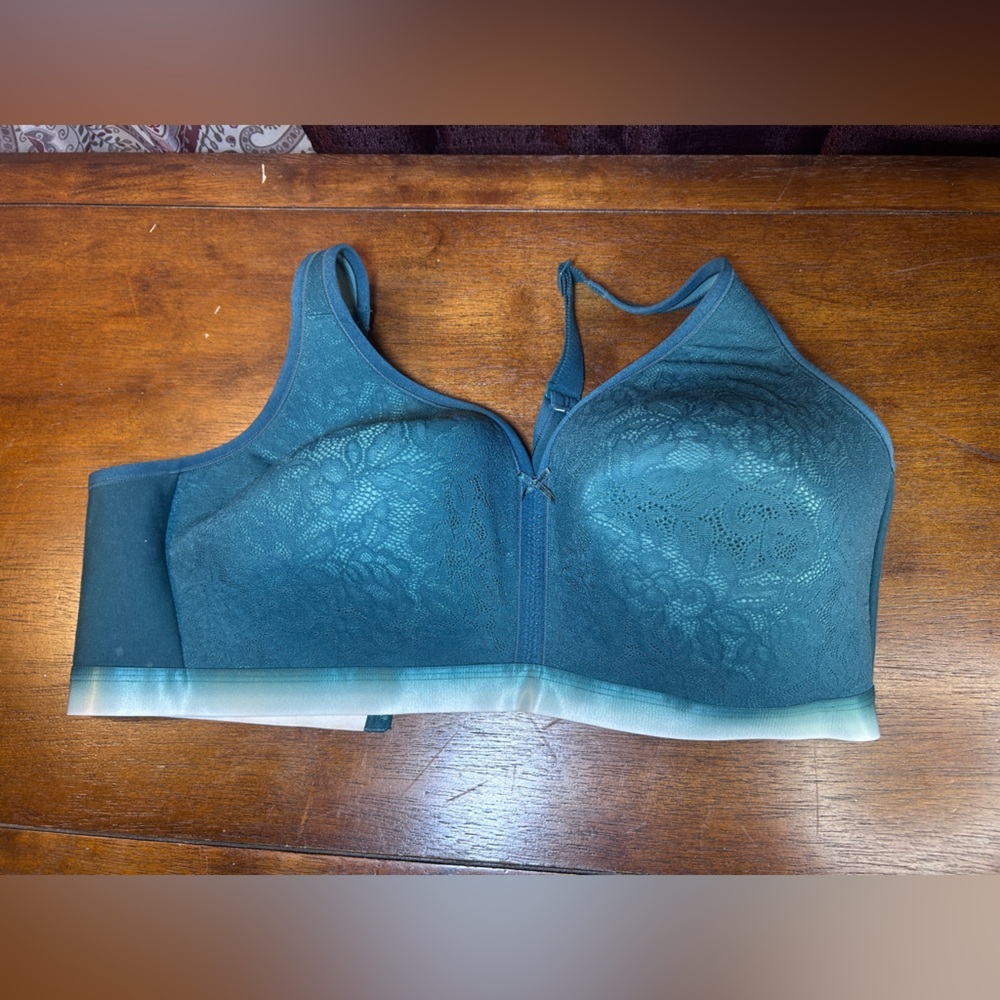 Cacique Floral Lace Bra - Teal